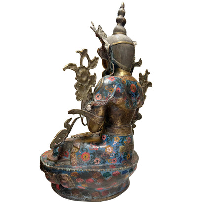Sitatara Gesicht sieben Augen Weisheit vergoldeter Bronze Cloisonné‑Emaille späte Qing