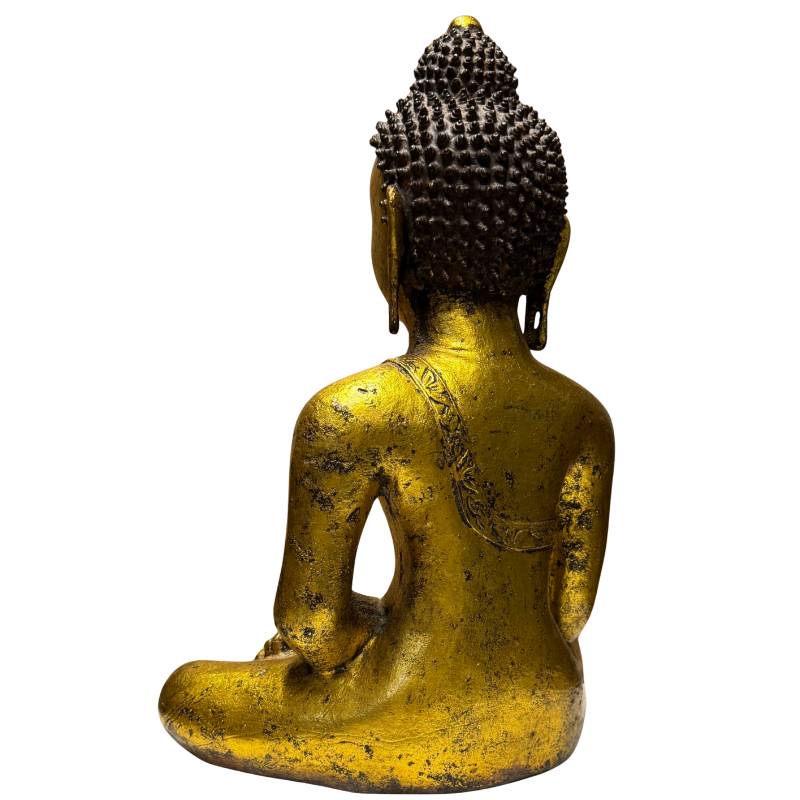 Patina, Vergoldung, Eisen, Buddha, antike Beweise