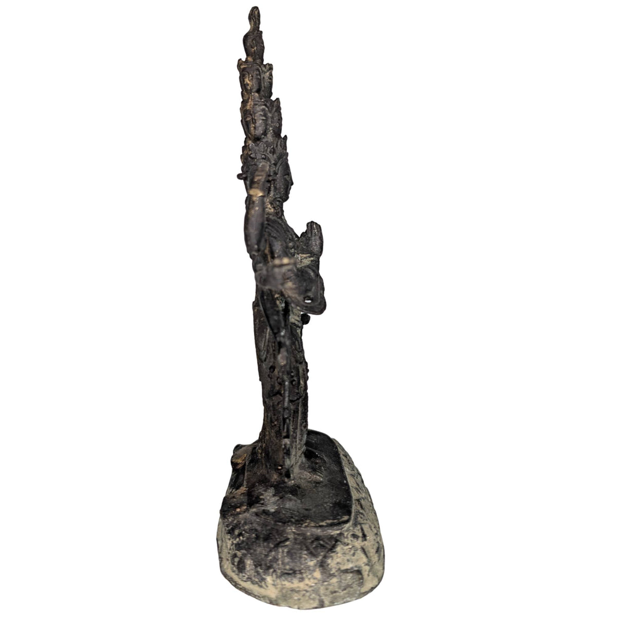 Rear side of the rare Himalayan statues with hand‑carved details.