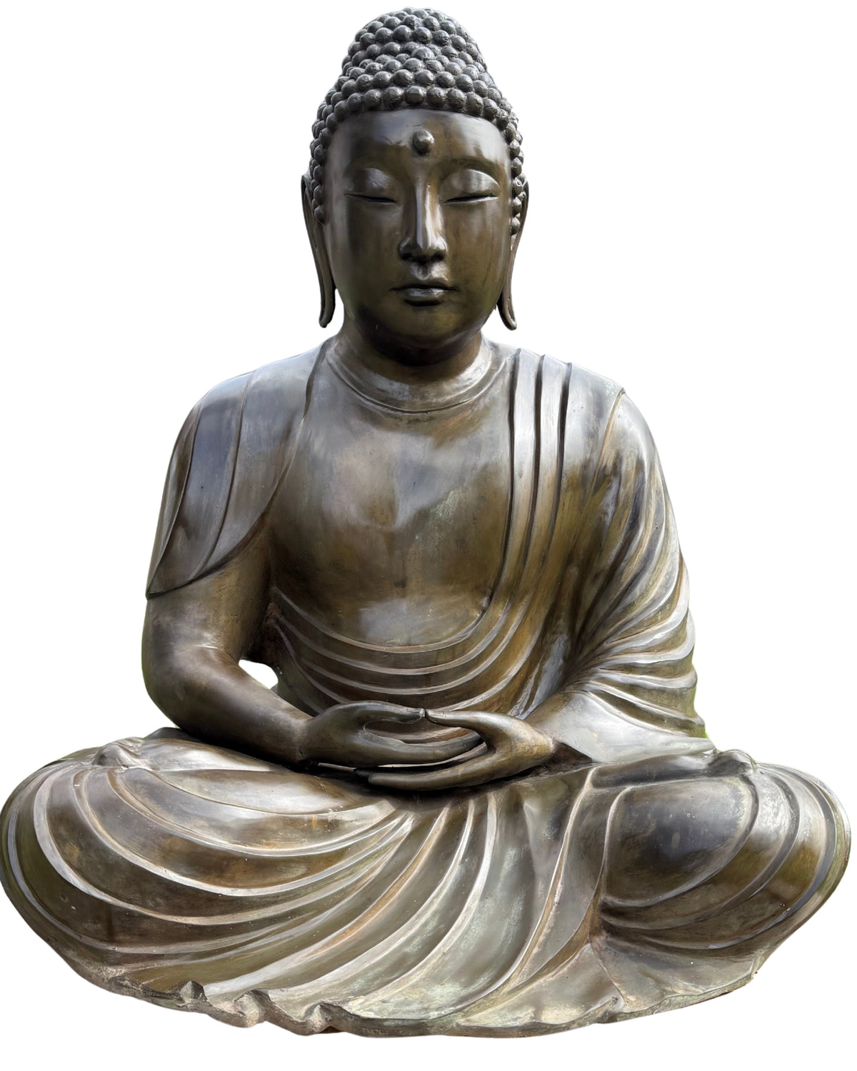 Bronzene Amida Buddha-Statue als große Buddha‑Gartenstatue
