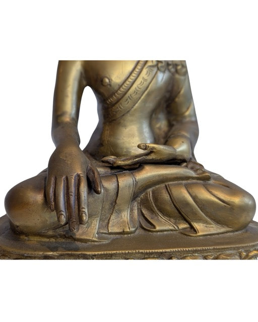 Antike Buddha-Statue aus Bronze aus Ladakh, ca. 1800-1850
