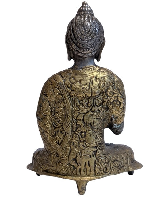 Antike Buddha-Statue aus Tibet in Vitarka Mudra