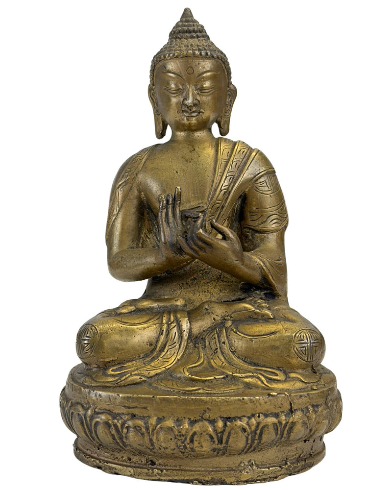 Antike Bronze Buddha-Statue Zanabazar 18. Jahrhundert Shramana Mudra