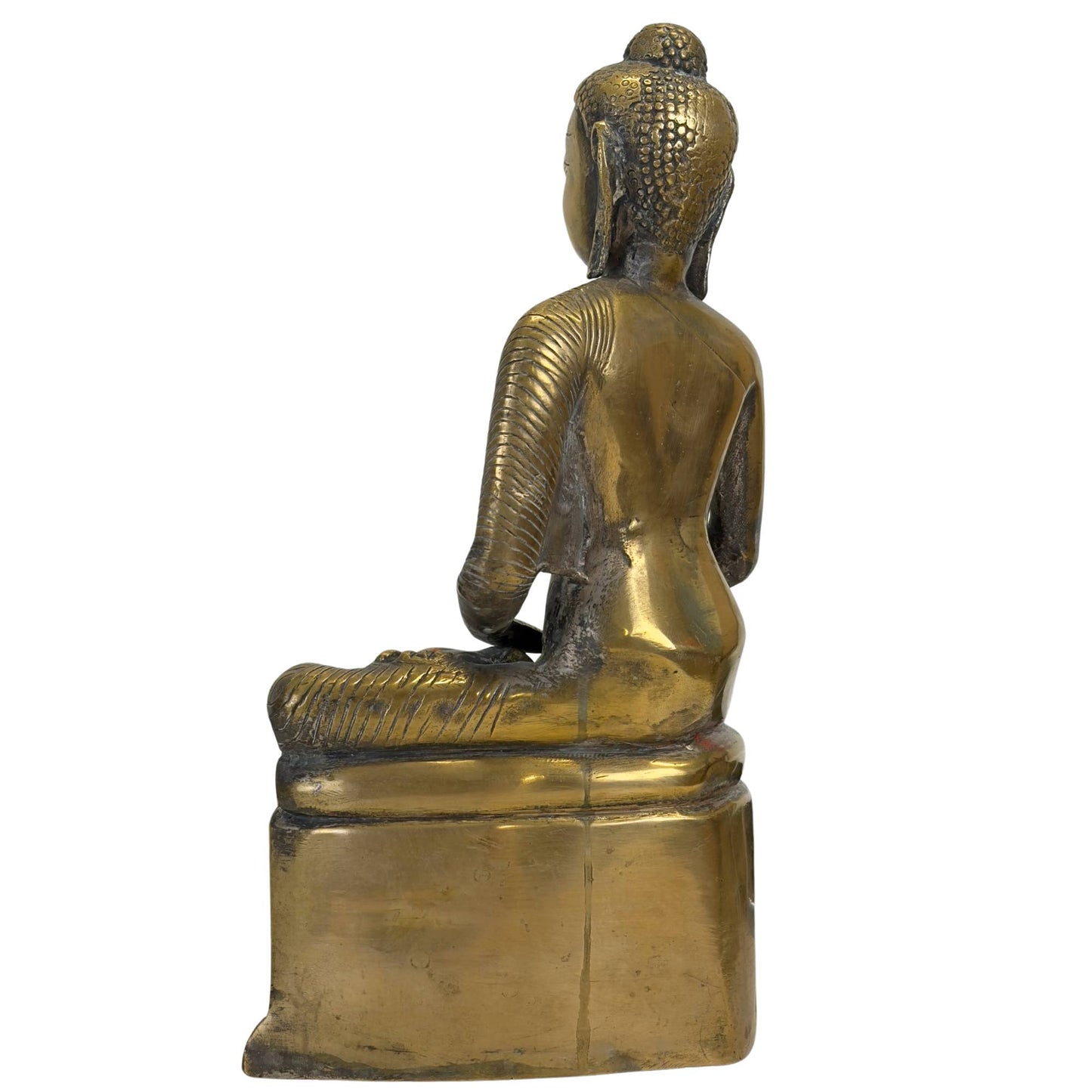 Profilansicht des sitzenden Buddha in Dhyasana-Meditationshaltung aus einer authentischen Sammlung