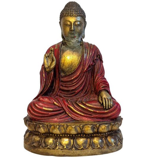 Antike Buddha-Statue aus Bronze, ca. 1900 im Abhaya Mudra