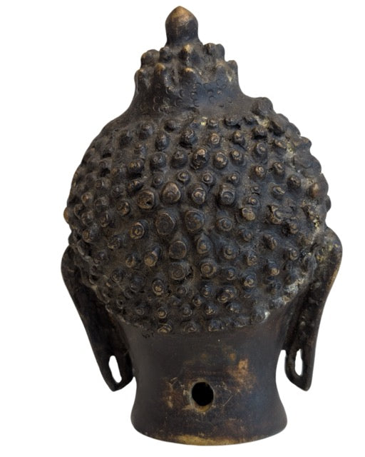 Antiker Buddha-Kopf aus Bronze