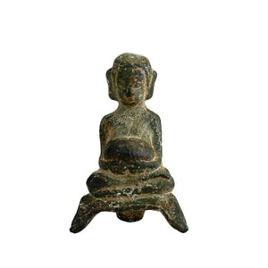 Antike bronzene Votivstatue des Buddha – Thailand, Ayutthaya-Tradition, 18.–19. Jahrhundert