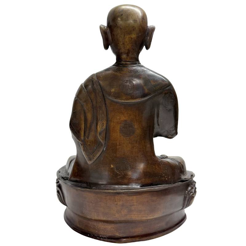 Antike Himalaya-Lama-Statue aus Bronze