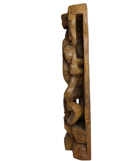 Antike Holzschnitzerei von Shiva Nataraja, Indien