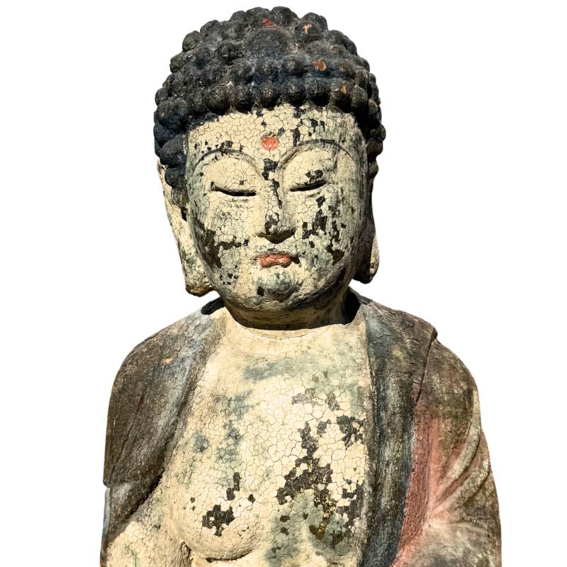 Antike hölzerne Kwanyin-Statue aus China