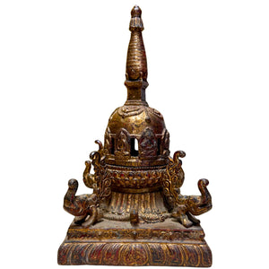 Das Michael Backman Exemplar: Museale nepalesische vergoldete Bronze Shikarakuta – 17. Jahrhundert