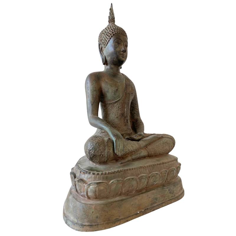 Antike Siam-Buddha-Statue aus Bronze