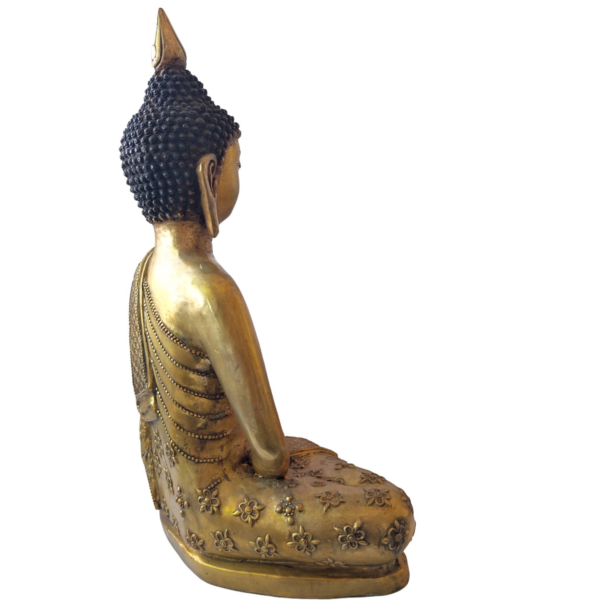 Hochwertige, patinierte sino-tibetische Buddha-Statue in der meditativen Dhyana Mudra für den anspruchsvollen Sammler.