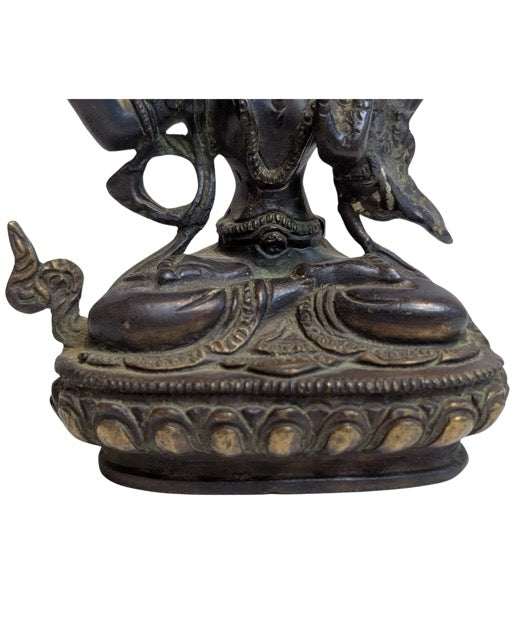 Antike tibetische Bronzestatue von Manjushri