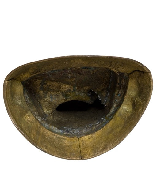 Antiker, feuervergoldeter Buddha aus Bronze aus Tibet