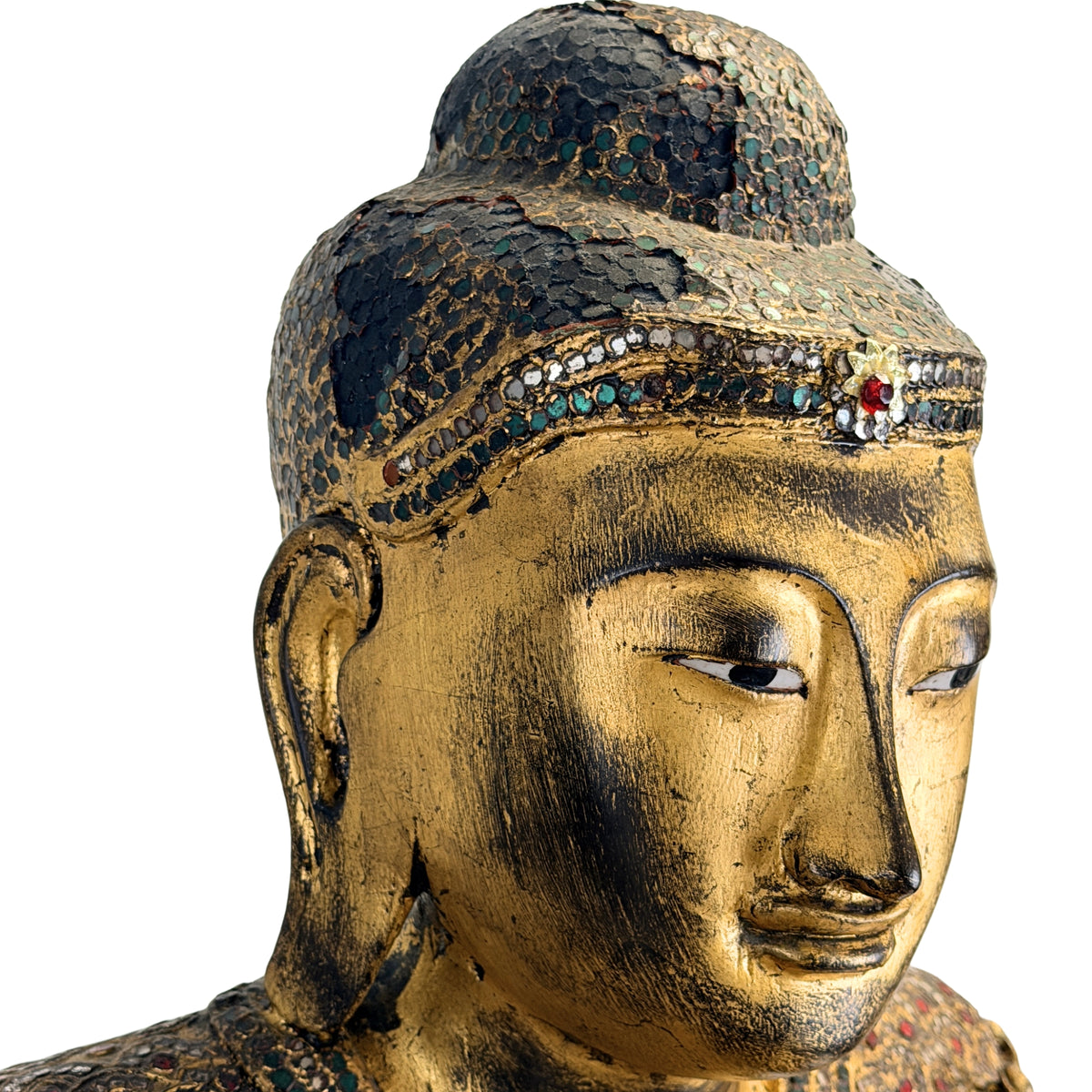 Antike Buddha-Statue aus Myanmar von Museumqualität