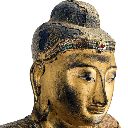 Antike Buddha-Statue aus Myanmar von Museumqualität