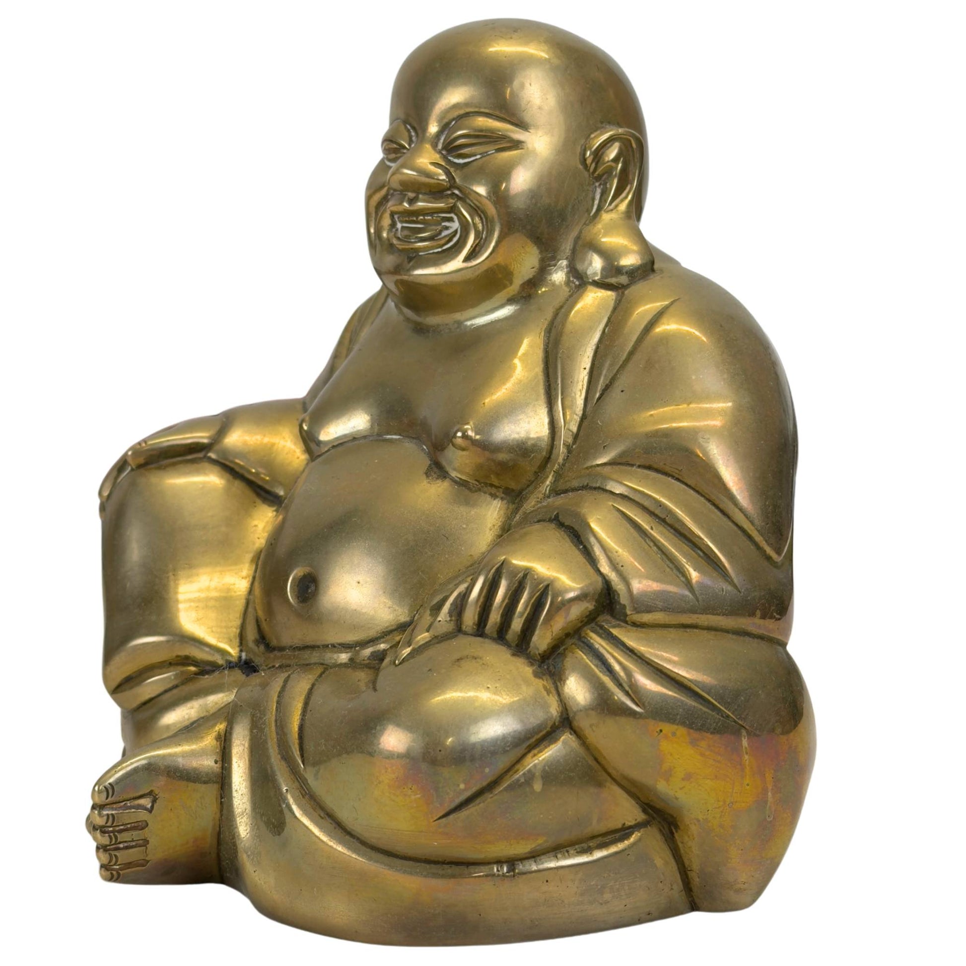 Authentischer Budai aus Messing mit massiven, vorindustriellen Gusswänden