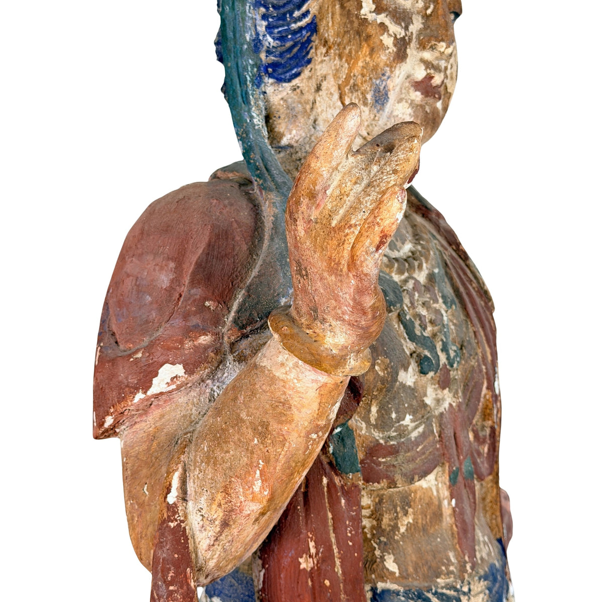 Detail der erhobenen Hand und des Arms