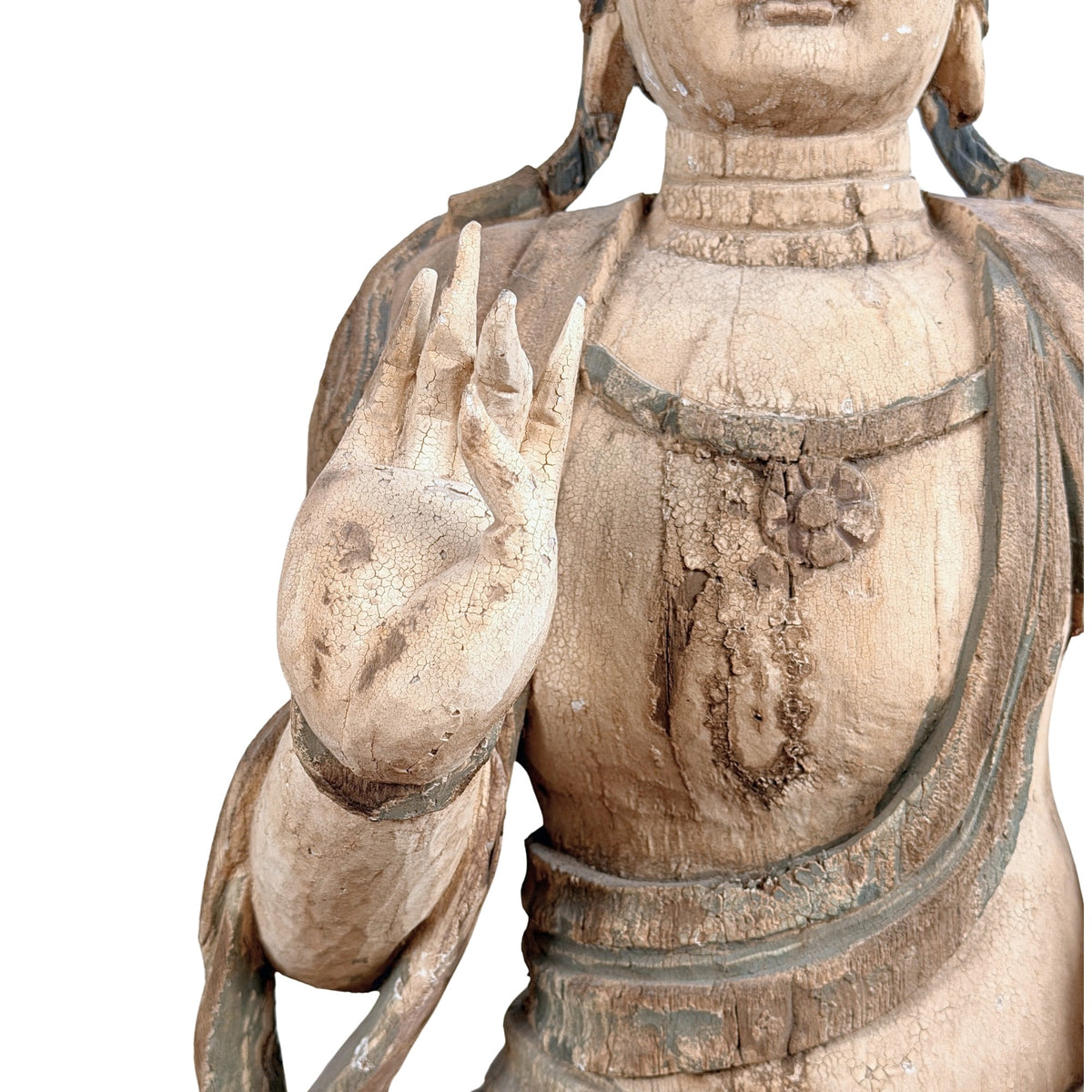 Detail der Krone und des möglichen Amitabha-Emblems