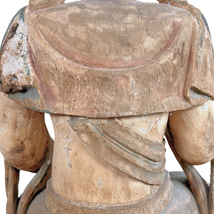 Detail der Rückseite mit alten Trockenrissen