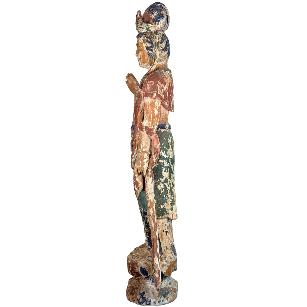 Vollständige rechte Ansicht der monumentalen antiken Guanyin