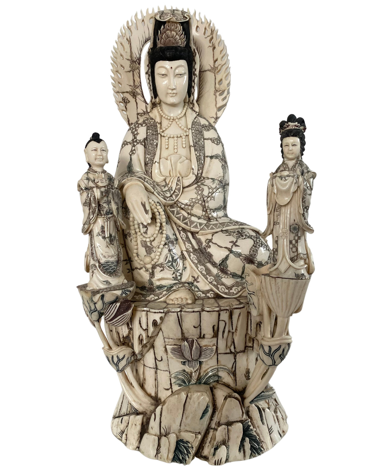 Antike chinesische Kwan Yin Guanyin aus der späten Qing-Dynastie