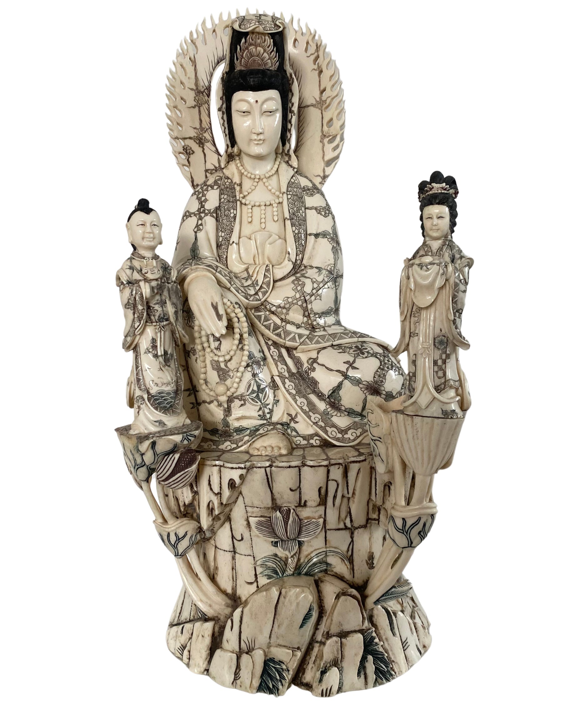 Antike chinesische Kwan Yin Guanyin aus der späten Qing-Dynastie