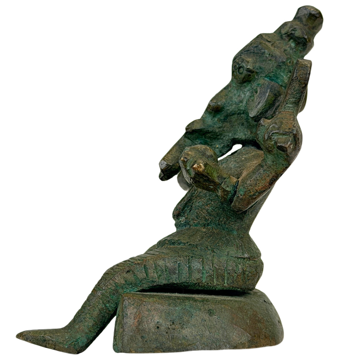 Indischer Ganesha in Lalitasana mit gebogenem Rüssel und vier Armen