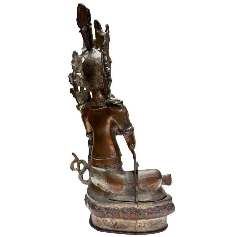 Antike Tara aus Bronze, gefertigt in der Himalaya-Tradition, mit einer ruhigen, spirituellen Ausstrahlung.
