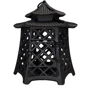 Antike japanische Pagodenlaterne - Massives Gusseisen 3,8kg - 24cm Zen Garten Dekoration - Traditionelle Toro Laterne - Schwere Qualität