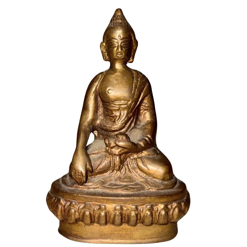 Antiker Ladakh-Buddha aus Bronze, aus der Zeit um 1940