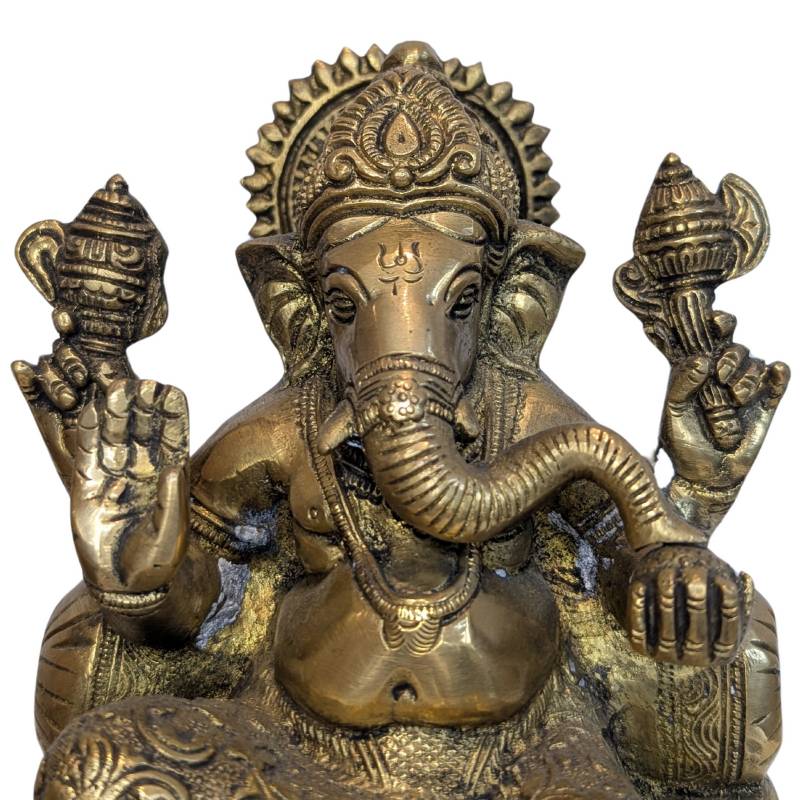 Kompakter Ganesha-Guss aus Nepal mit rund drei Kilogramm Gewicht