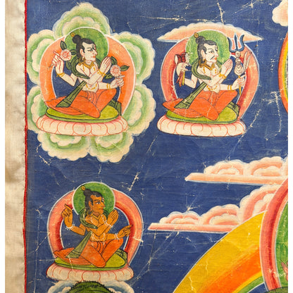 Antike Rakta Tara paubha aus Nepal, 19. Jahrhundert