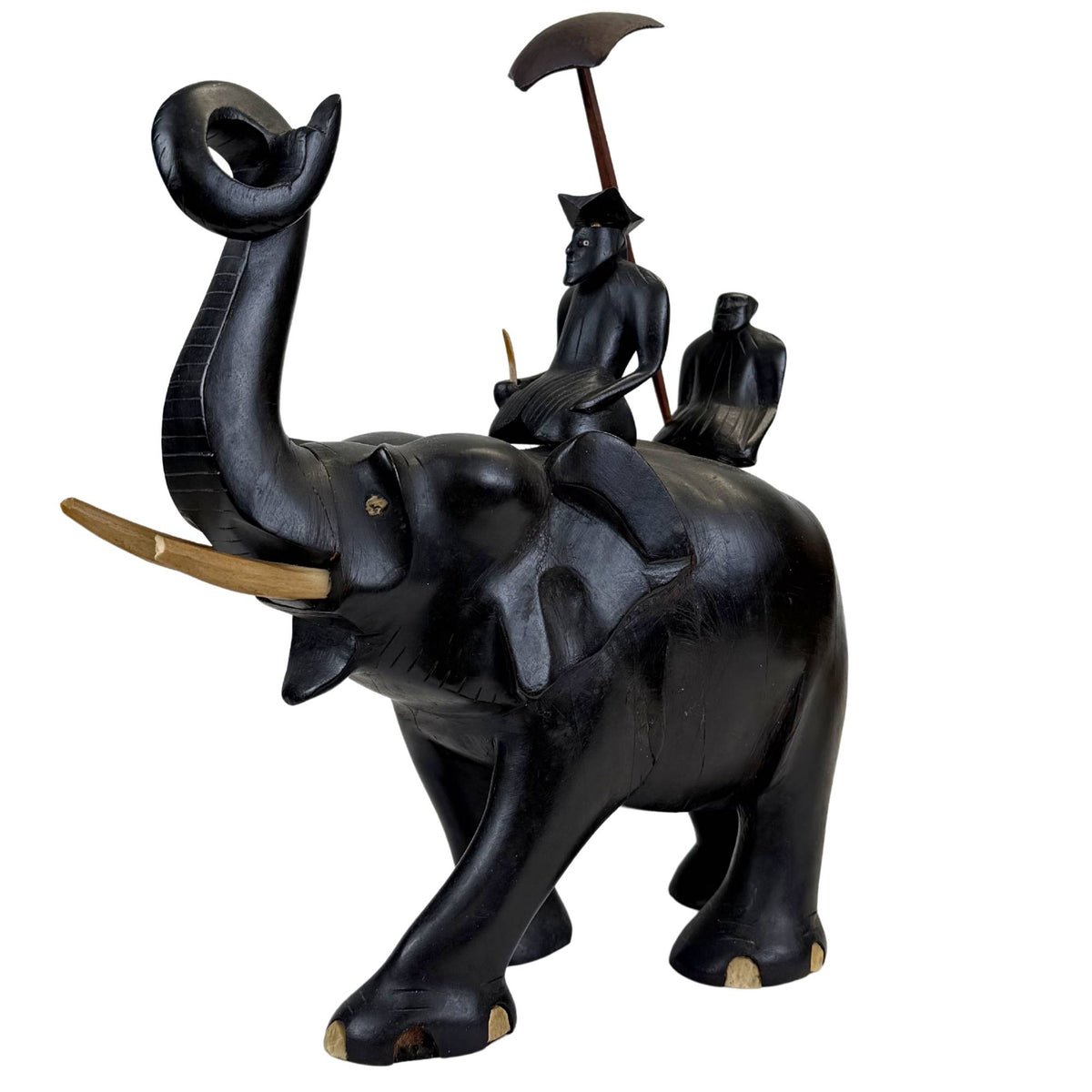 Antike Skulptur Elefant Auge Aussehen Detail