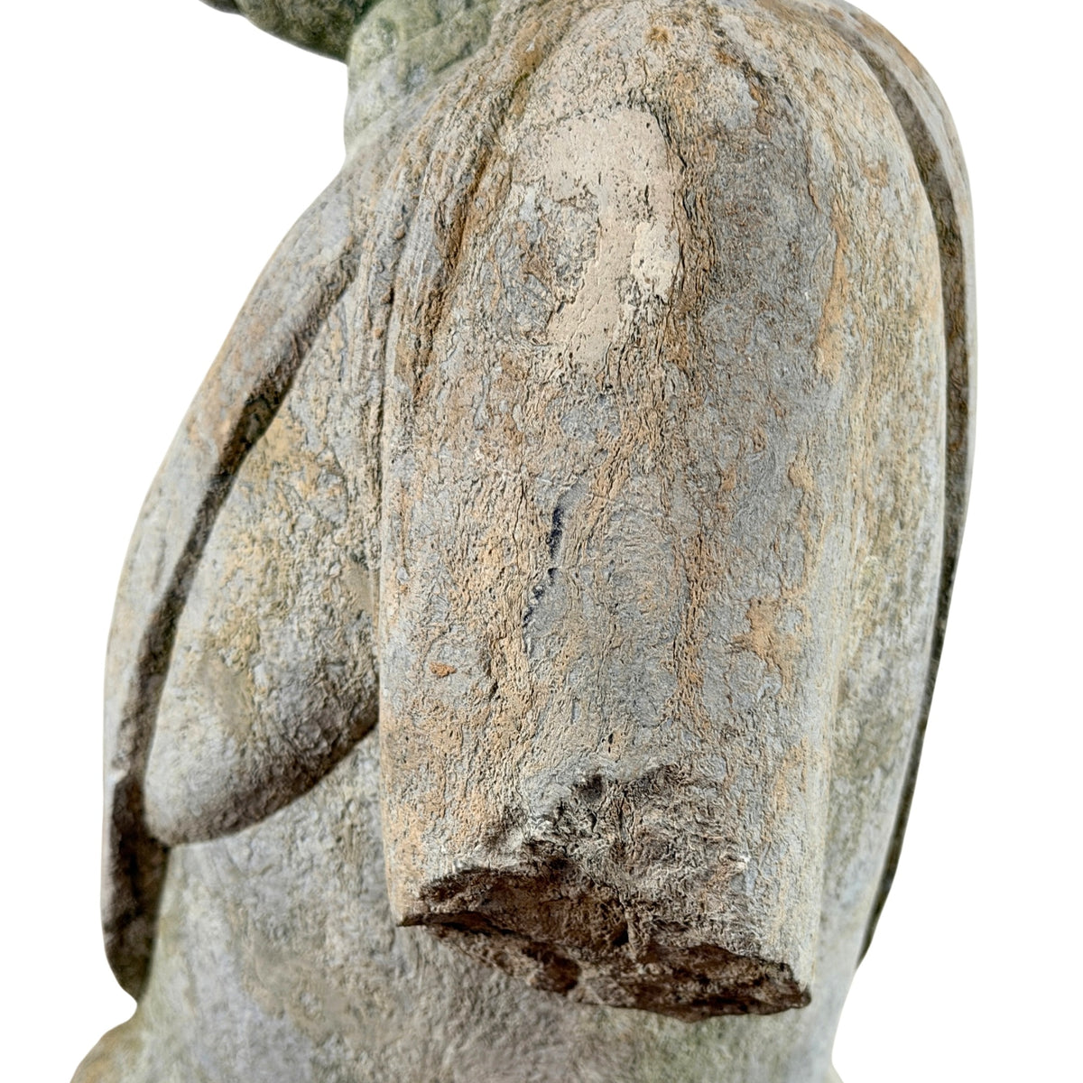 Detail der alten Bruchstelle am linken Arm