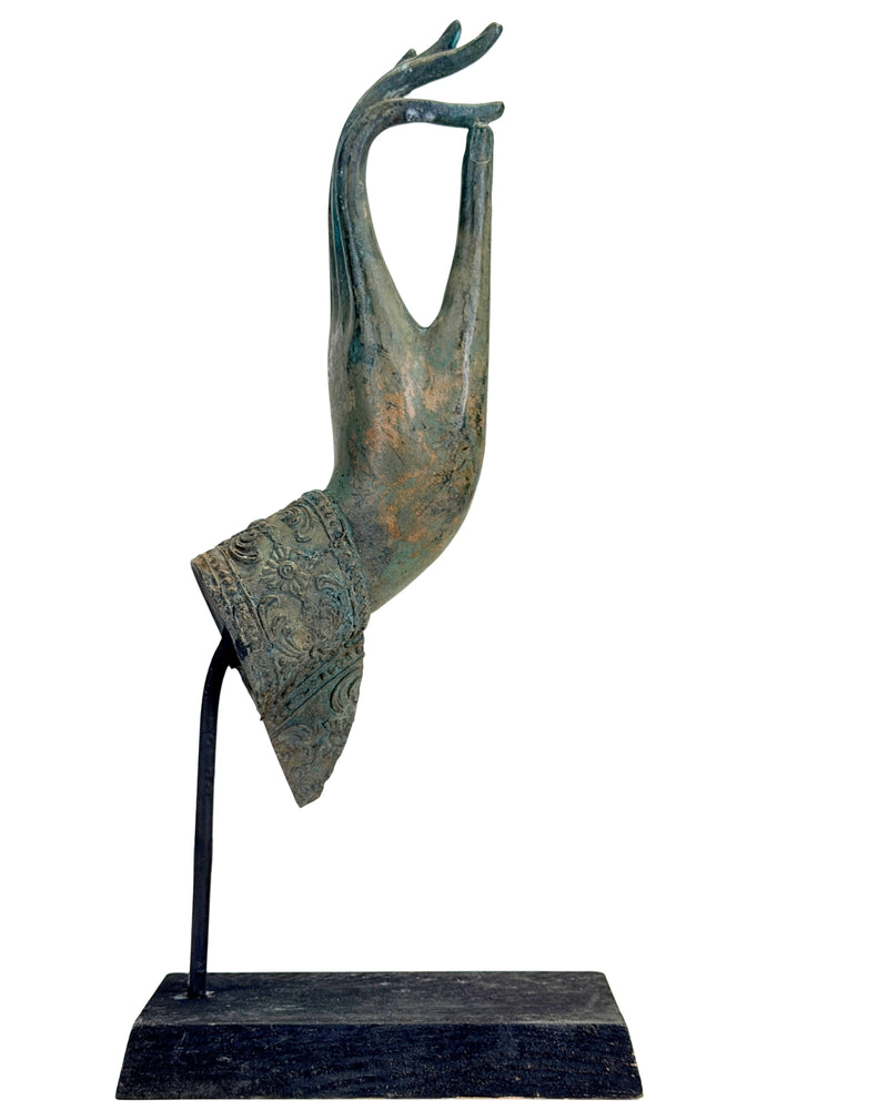 Antike thailändische Bronze-Buddhahand – Vitarka Mudra – 19. Jh. - Thailändische Buddha Statue