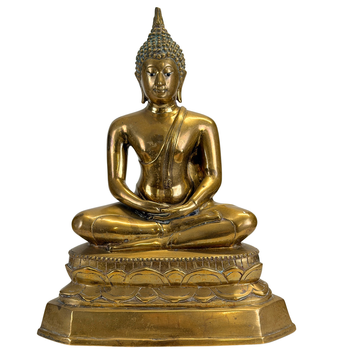 Antiker thailändischer Rattanakosin Shakyamuni Buddha, Vorderansicht