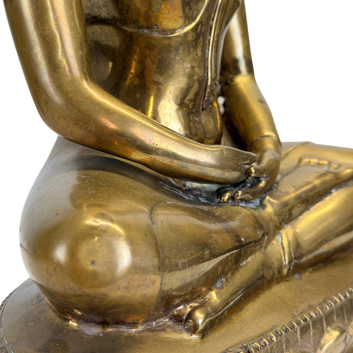 Detail der Hände in der Dhyana-Mudra
