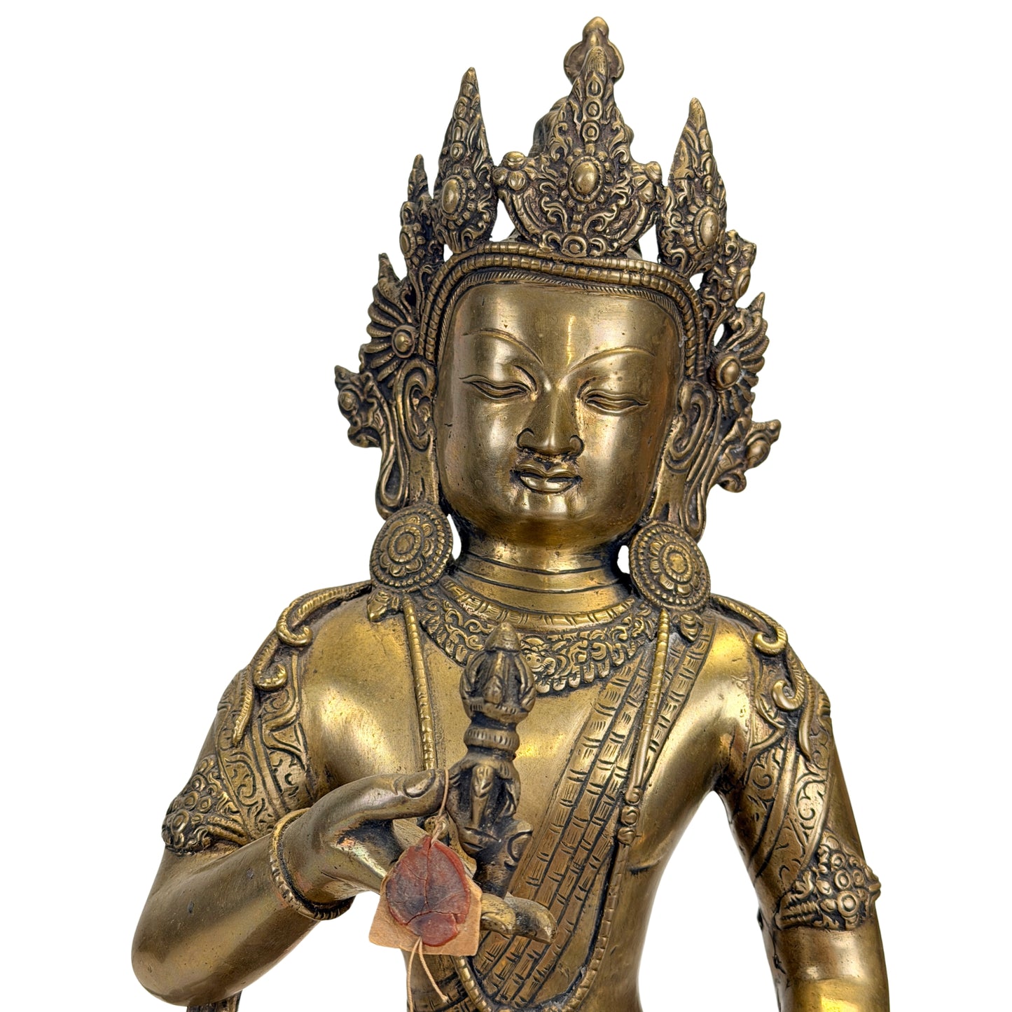 Antike tibetische Statue von Vajrasattva, auch bekannt als Dorje Sempa