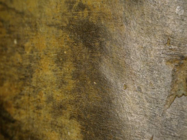 Detail der alten Oberfläche und kleiner Gussunregelmäßigkeiten