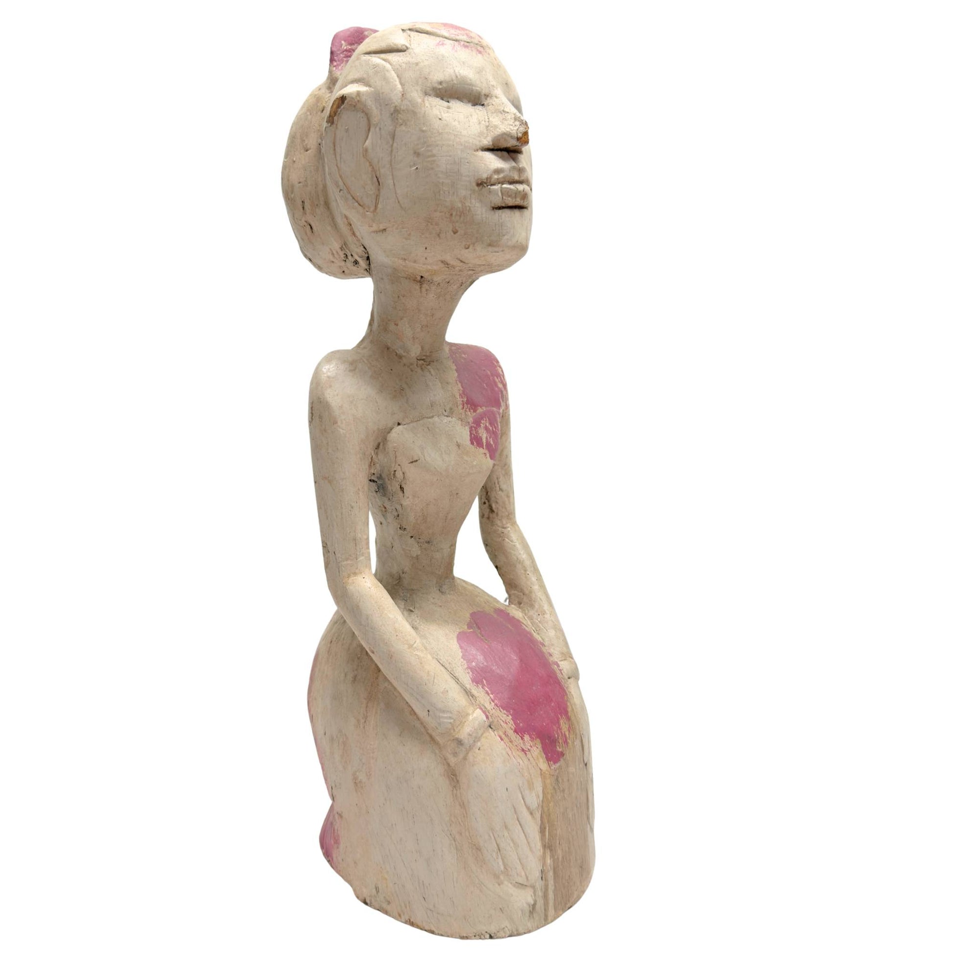 Gesicht einer archaischen Ahnenfigur, ostindonesische Stammeskunst