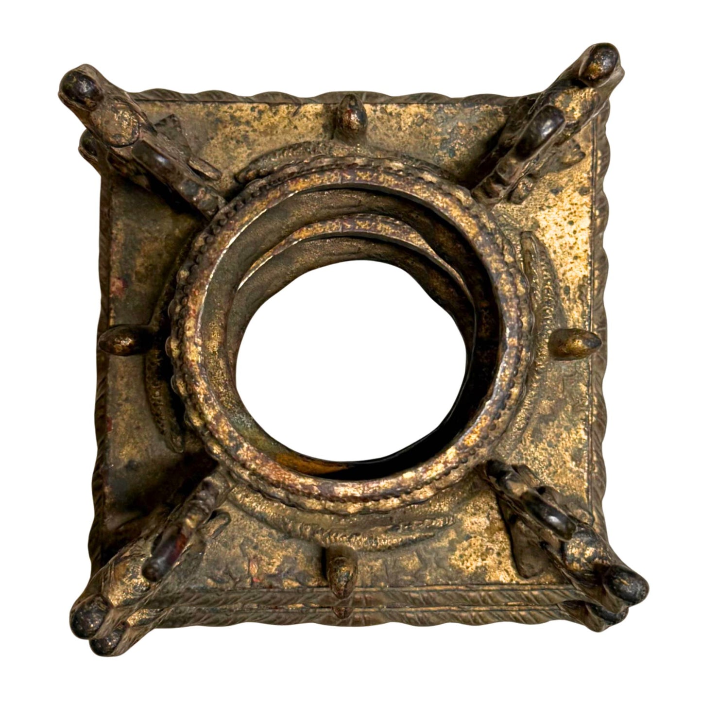 Architekturprüfung des Bronzemodells des nepalesischen Tempels Swayambhunath