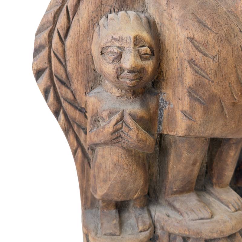 Authentische afrikanische Holzstatue, Stammesdekoration
