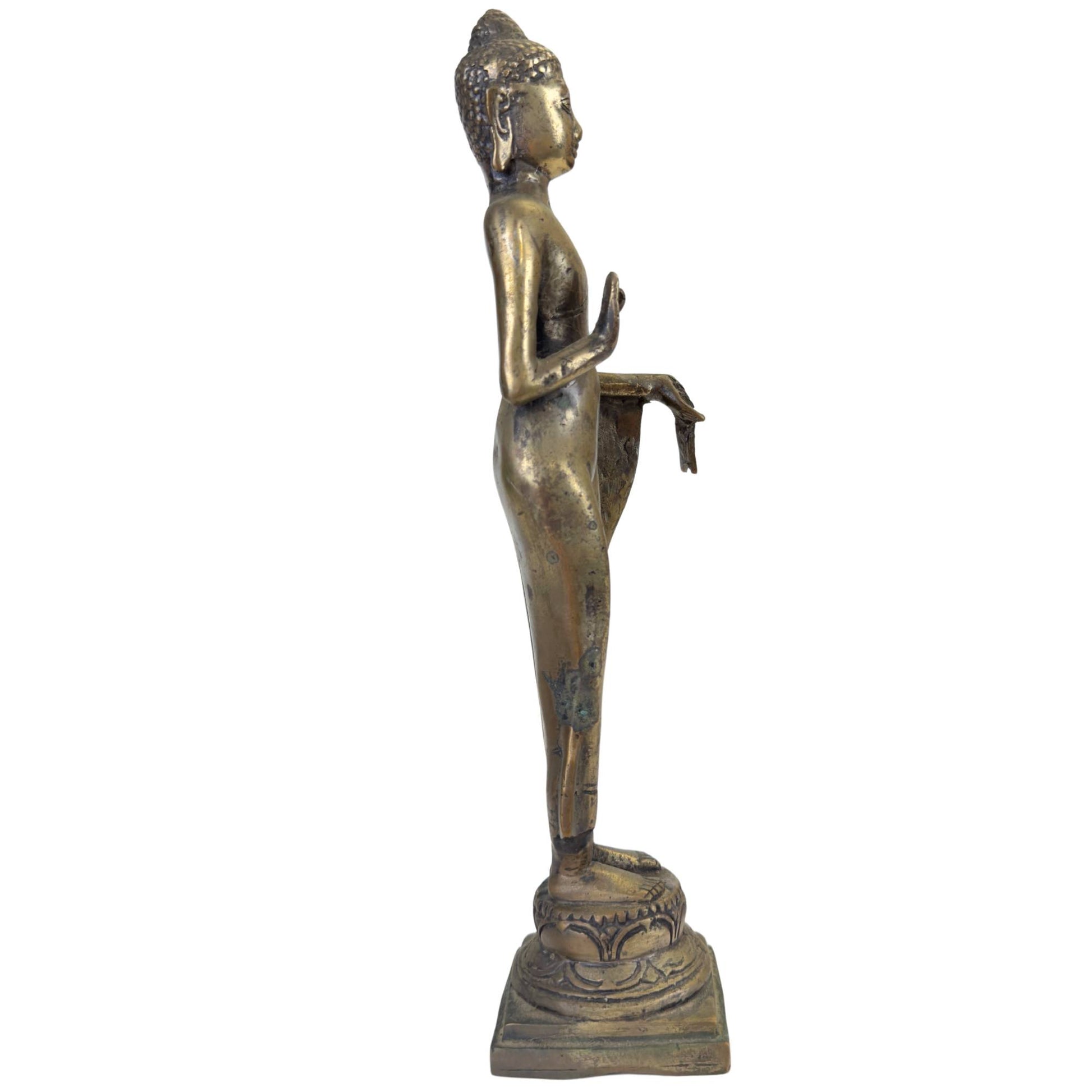Die authentische Bronzestatue symbolisiert spirituellen Schutz und Mut.