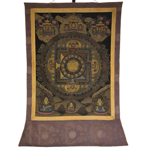 Authentisches Lacksigel als Herkunftszertifikat auf antiker Thangka