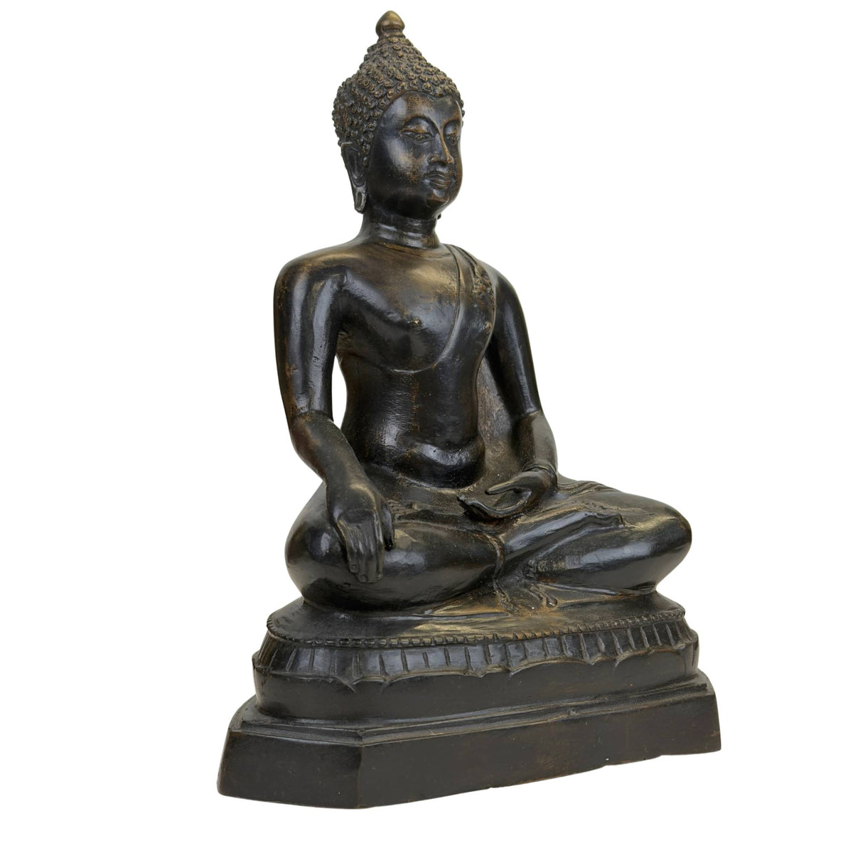 Authentische thailändische bronzene Buddha-Statue im Rattanakosin-Stil