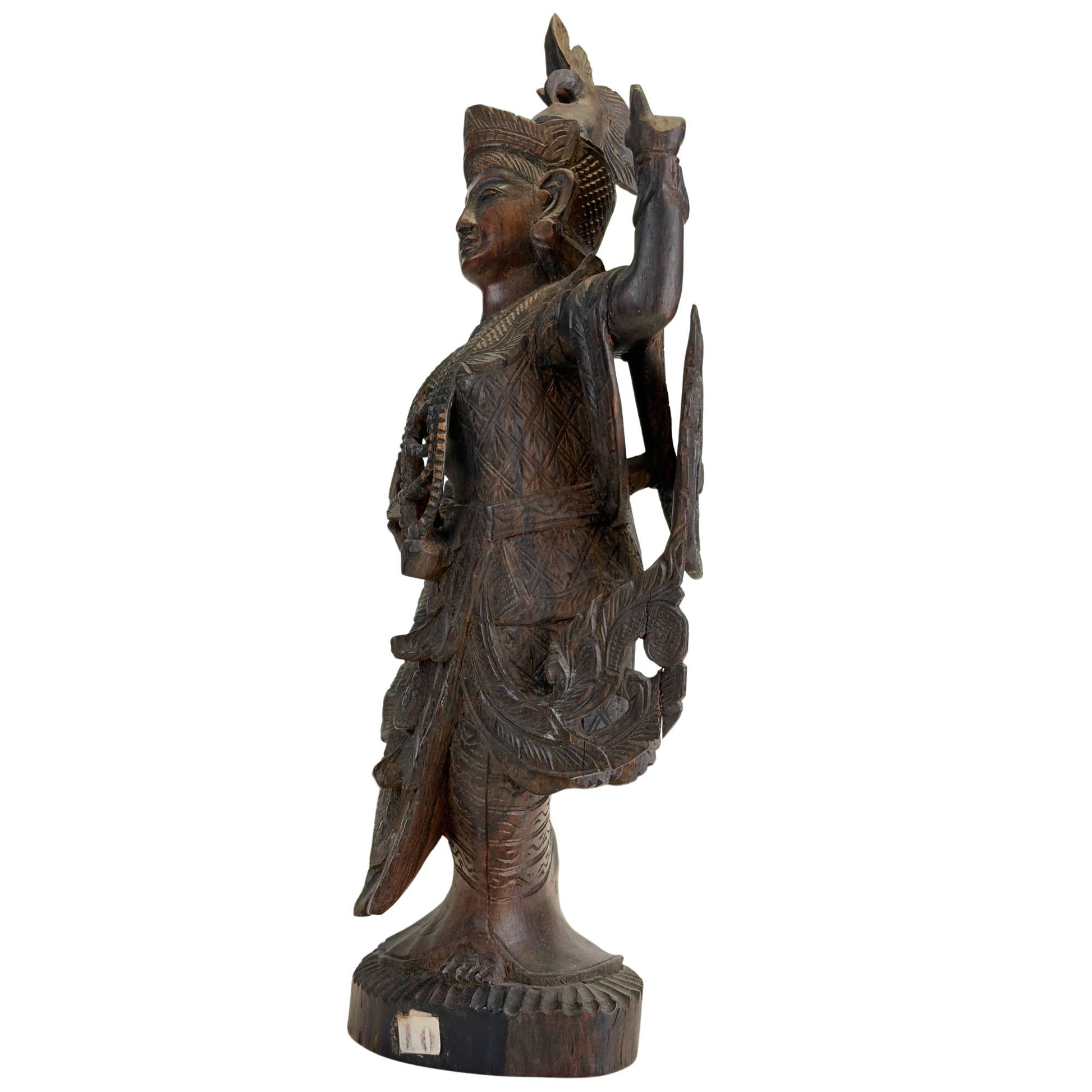 Authentische Kinnari-Skulptur aus Myanmar