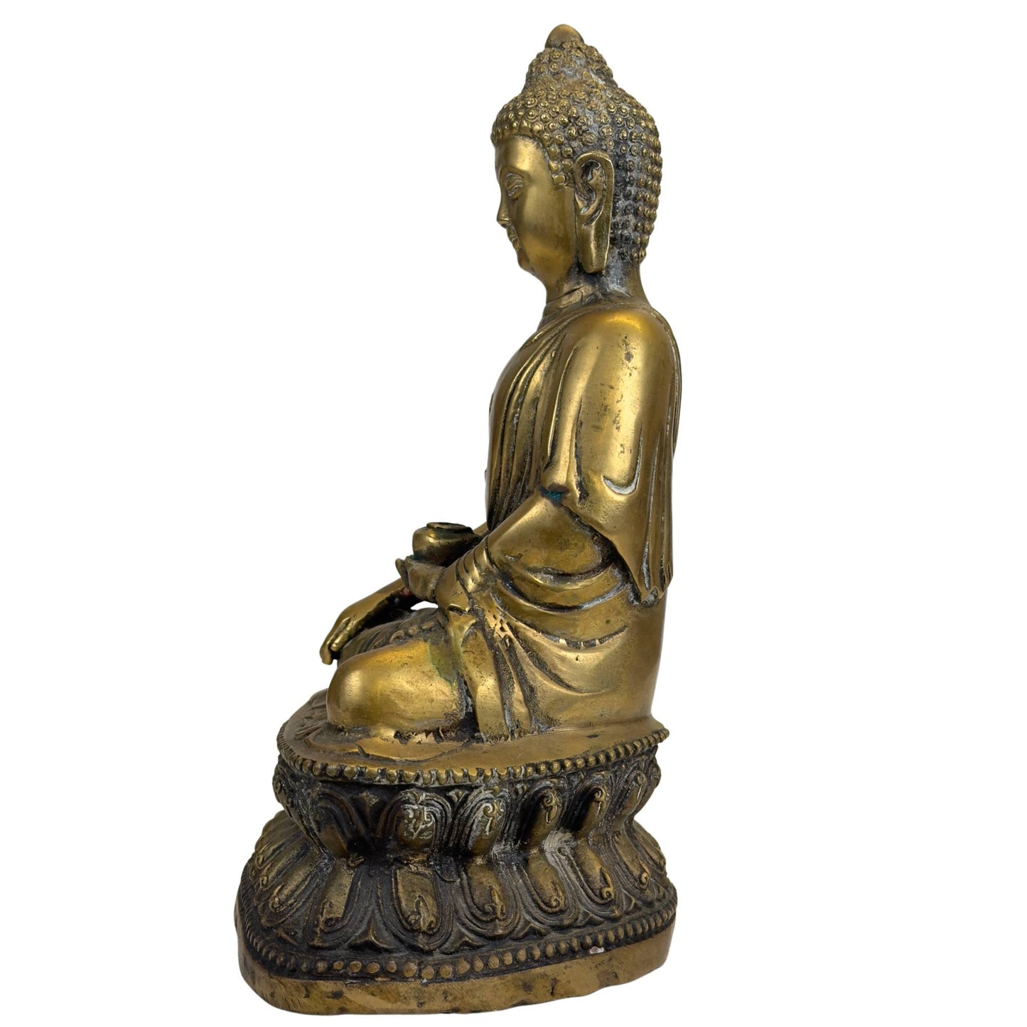 Authentischer Medizinbuddha auf einem doppelten Lotussockel