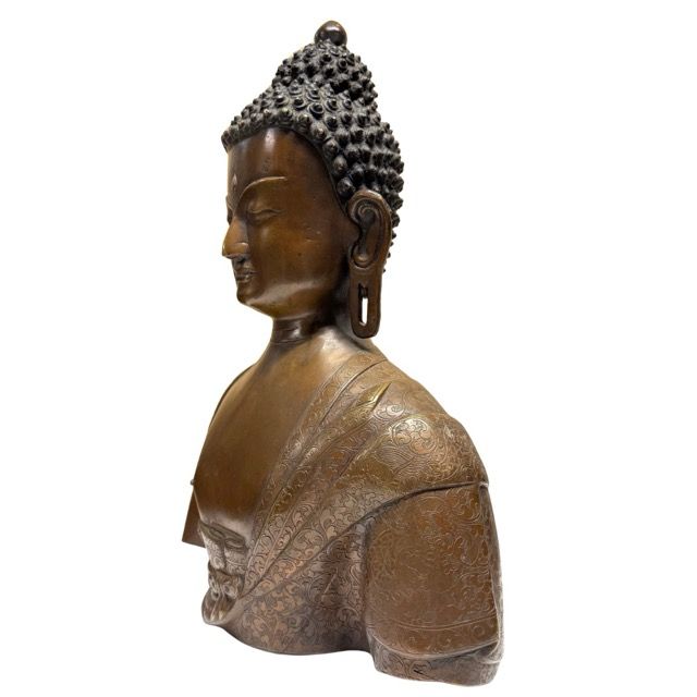 Authentische nepalesische Buddha-Büste mit friedvollem Ausdruck